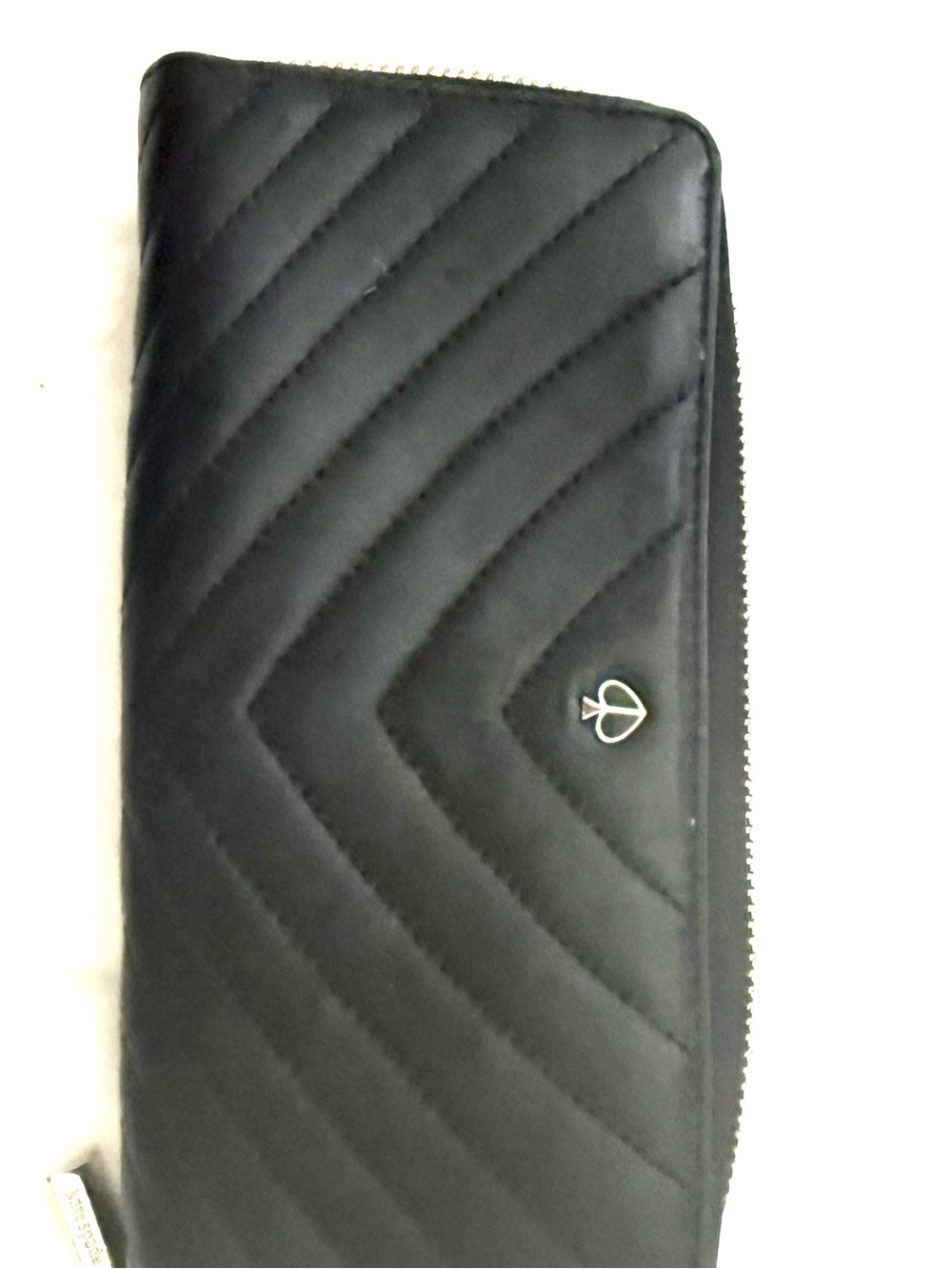 Kate Spade Amelia Quilted Black Lambskin ZZip Wallet